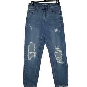 Wild Fable Jeans 2 high rise mom Light wash destroyed